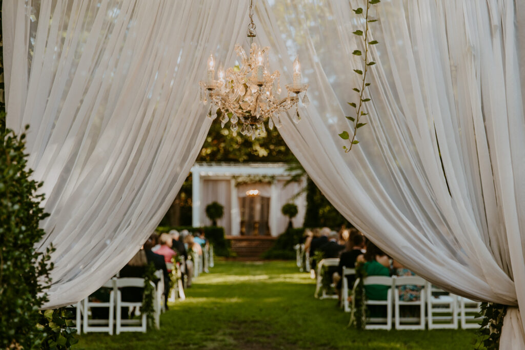 wedding ceremony detail photos from a southern charm wedding day