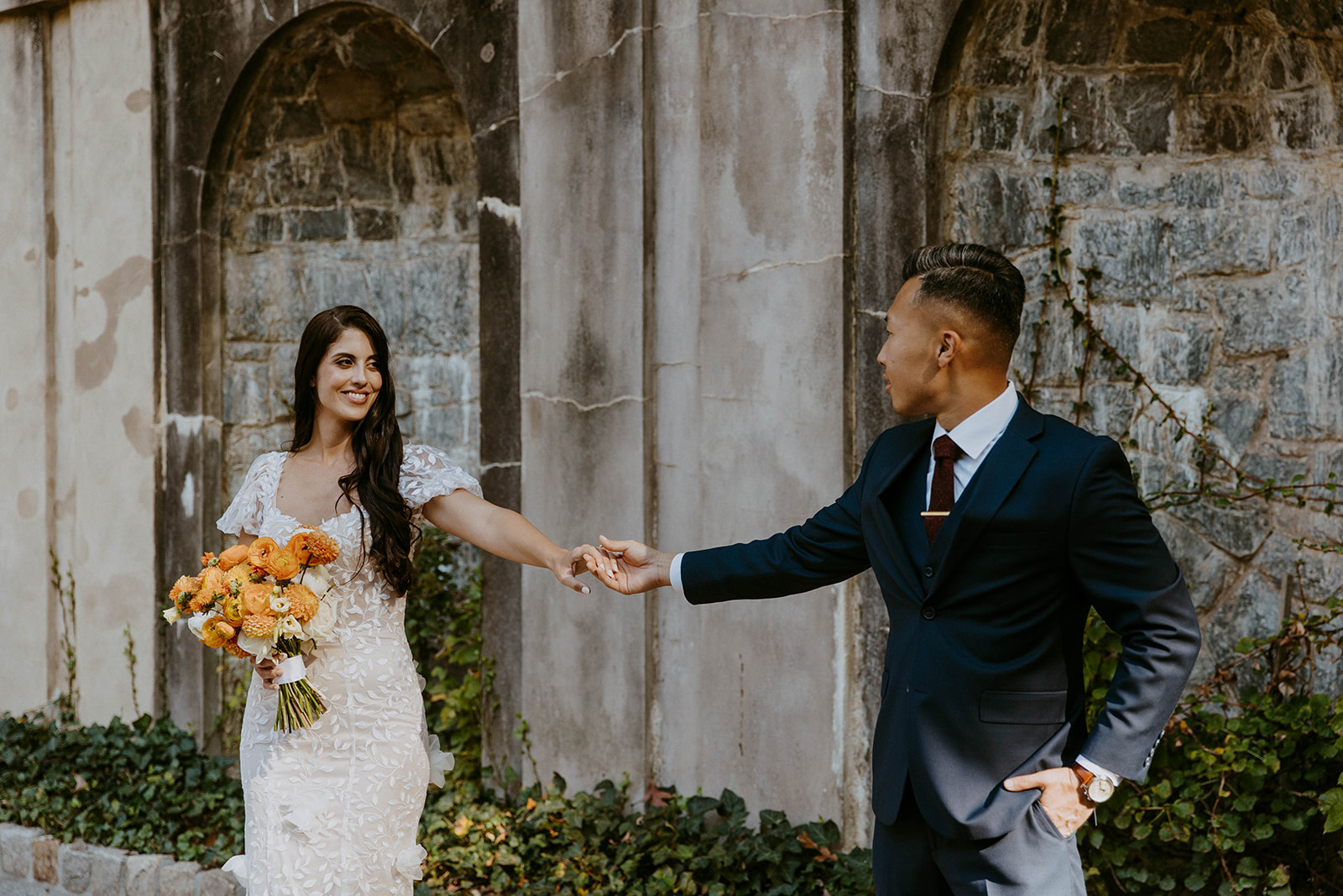 couple looking at each other -must have wedding poses