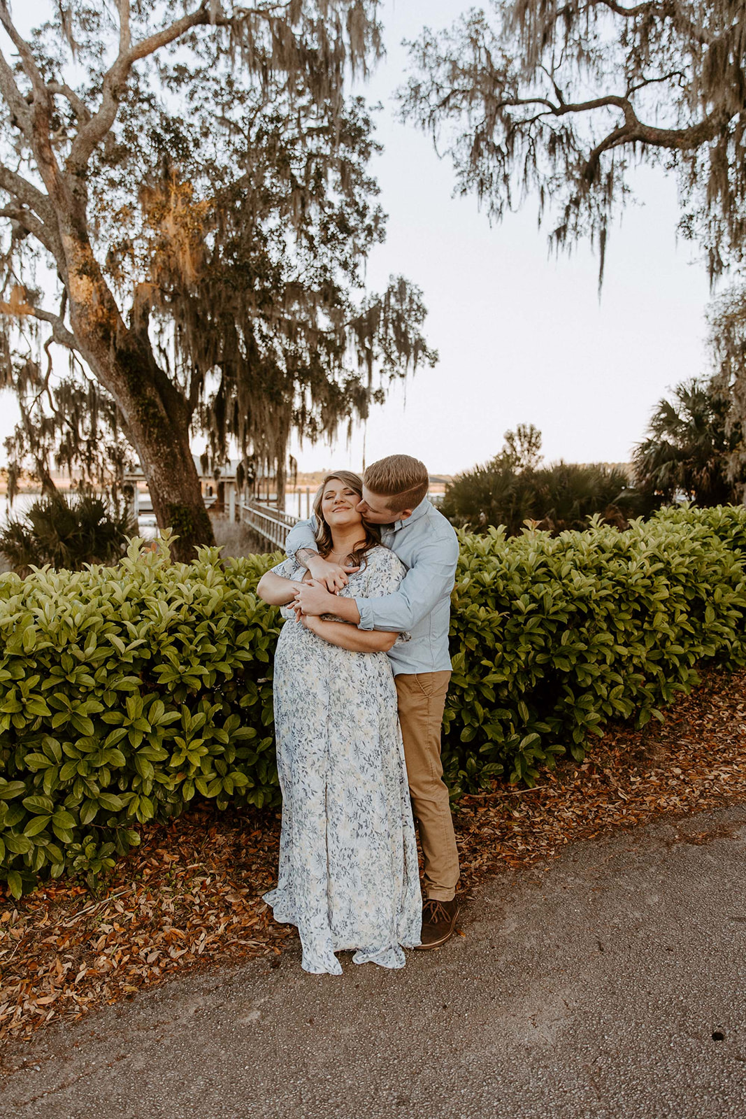 couple has a dreamy surprise proposal engagement session in the Isle of Hope in 