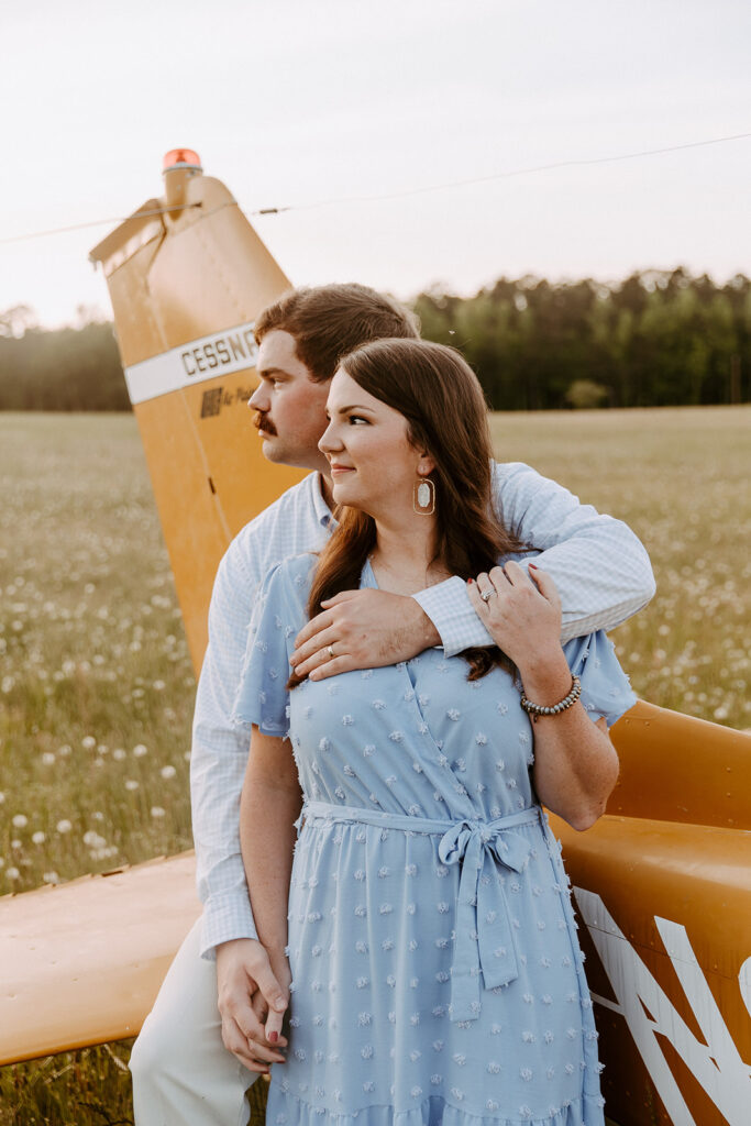 cute couple hugging during their adventurous photoshoot