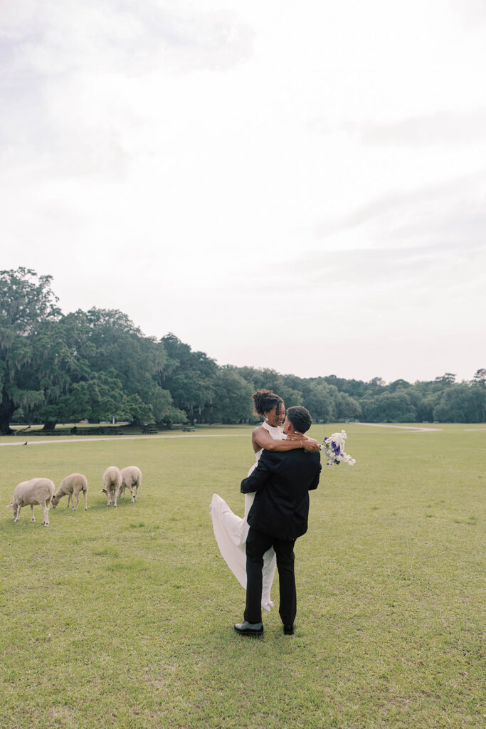 couple dancing during their elopement 