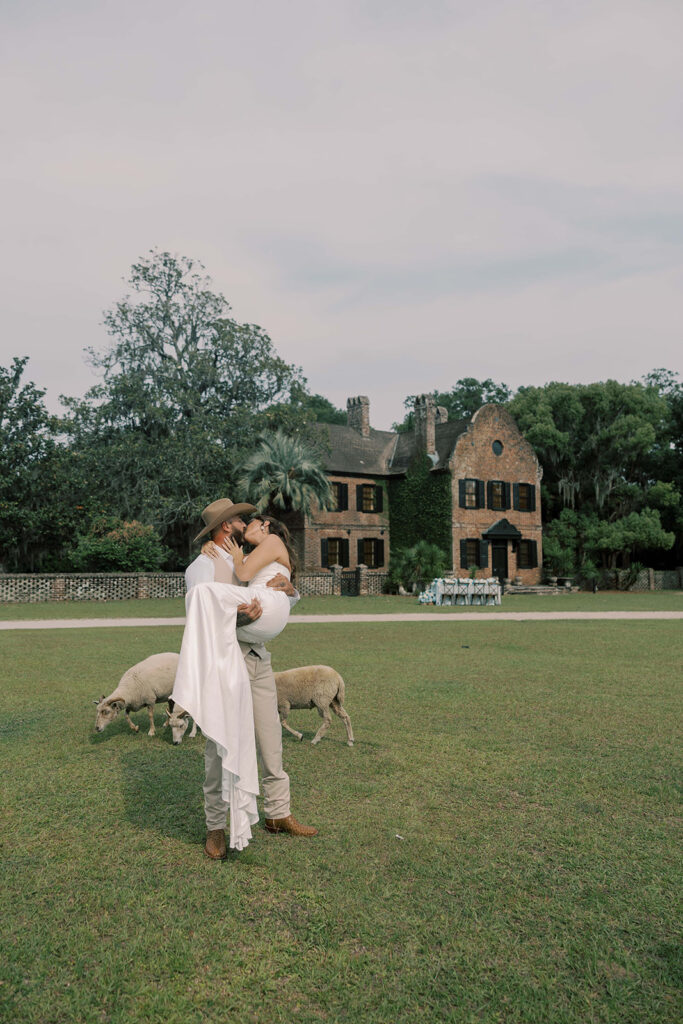 cute couple at their dream wedding 