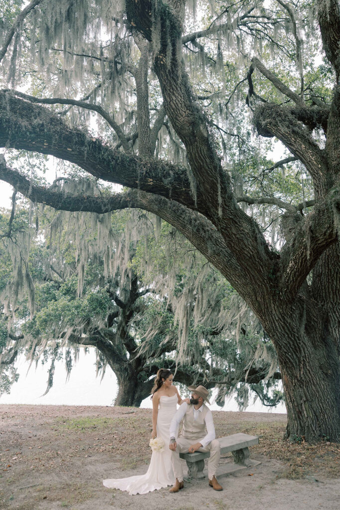 newlyweds at their SC wedding