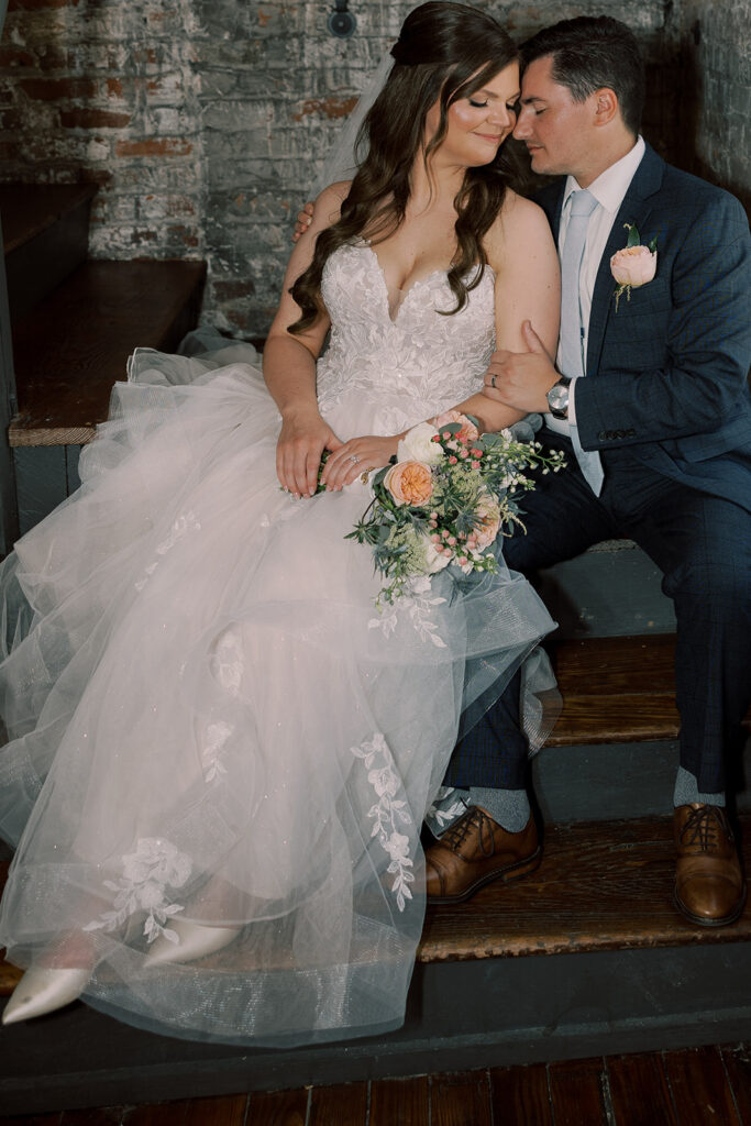 stunning portrait of the bride and groom at their dream venue