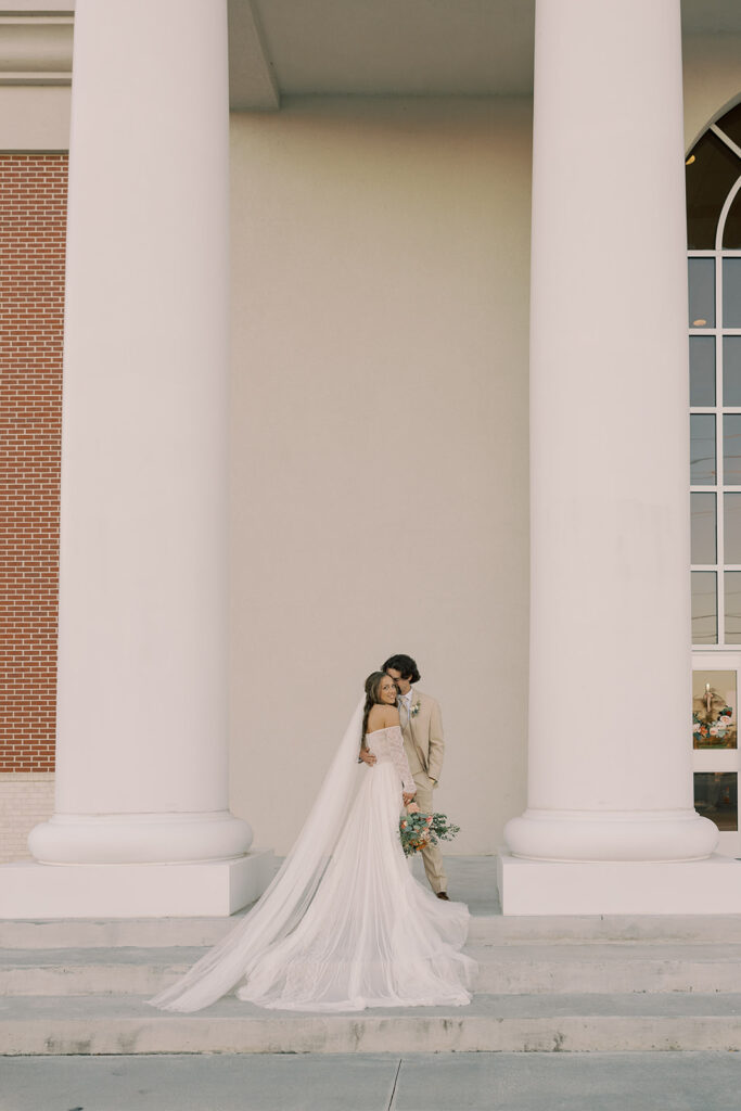 Newlyweds at their bridal portraits