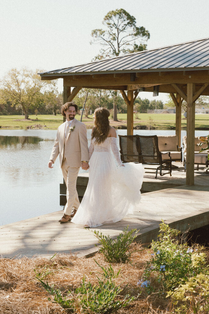 Cute picture of the bride and groom before heading to their ceremony