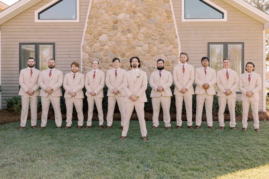 Picture of the groom and his groomsmen