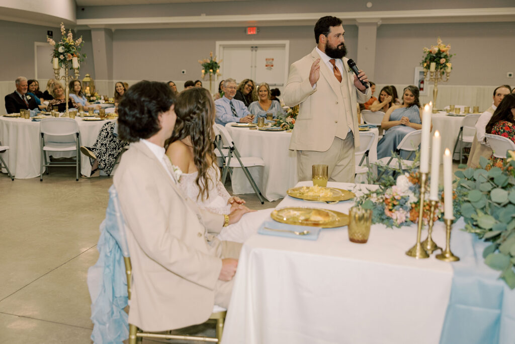 Newly married couple at their dream reception