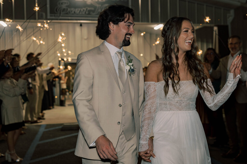 Beautiful sendoff for the newly married couple