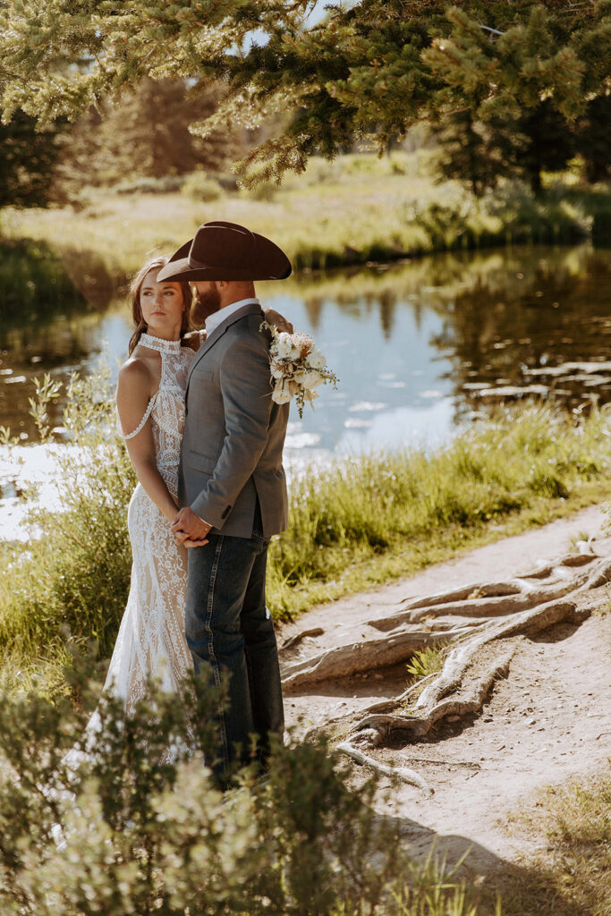 bride and groom at their dream elopement 