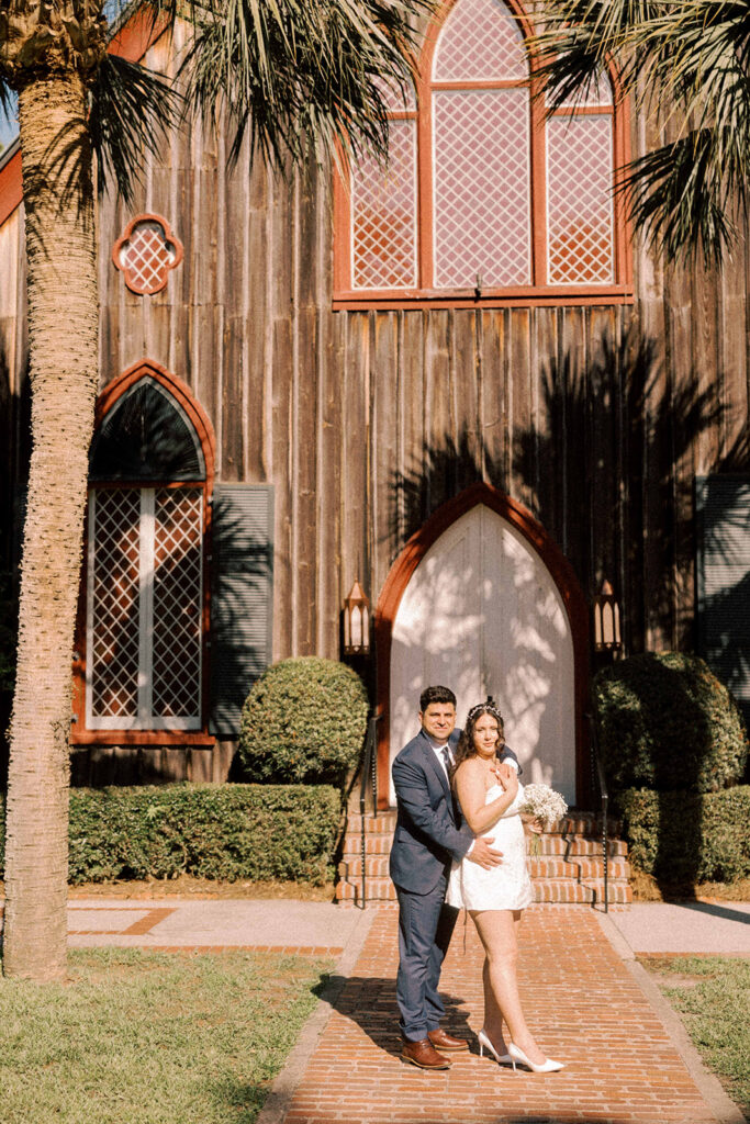 golden hour bridal portraits