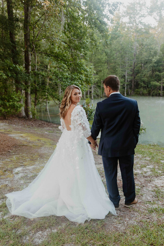 cute couple holding hands during their photoshoot