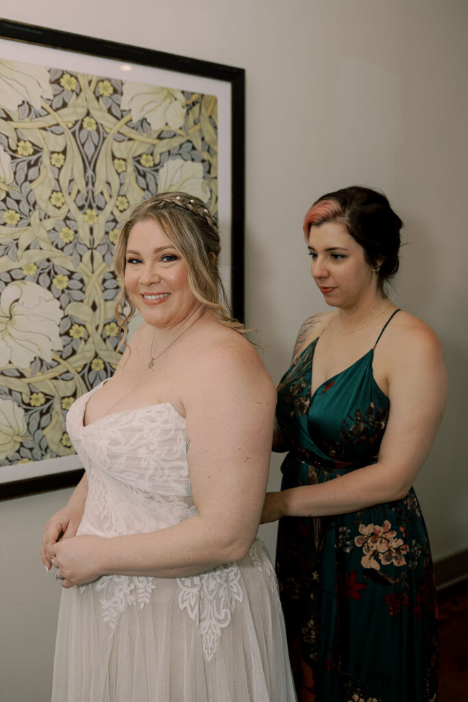 bride getting ready for his wedding ceremony