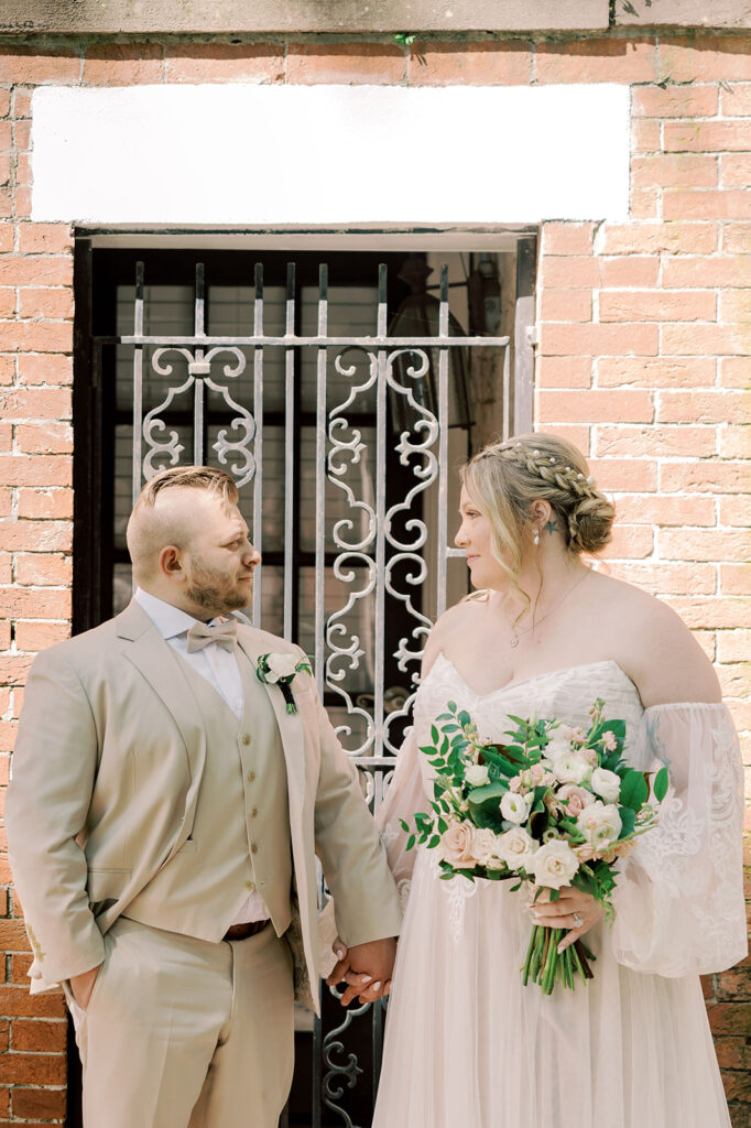 golden hour bridal portraits 