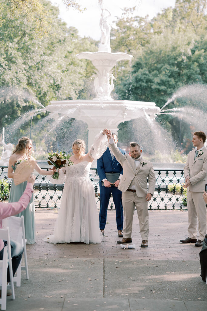 Happy couple before heading to their reception party