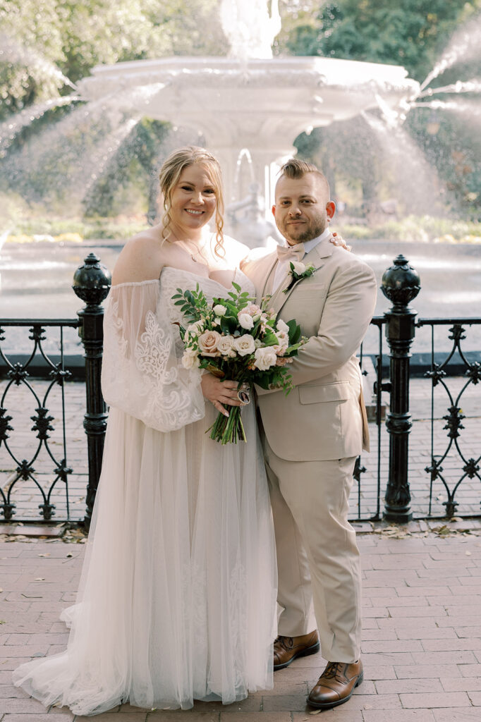 Golden hour portraits after the ceremony