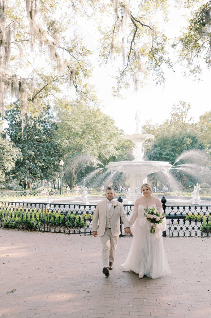 Golden hour bridal portraits