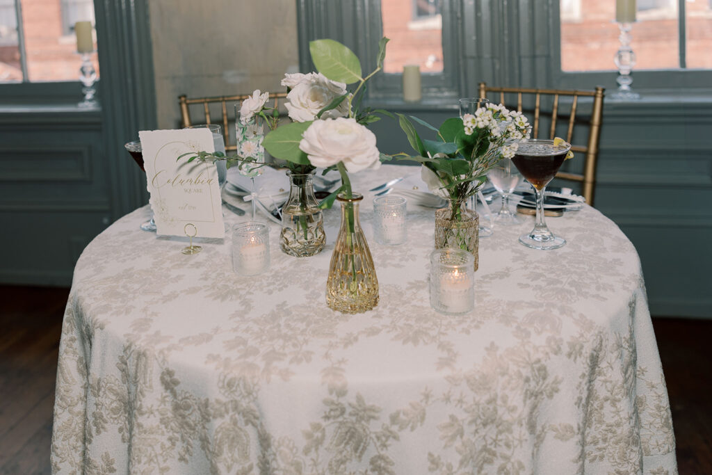 Beautiful romantic wedding reception decor