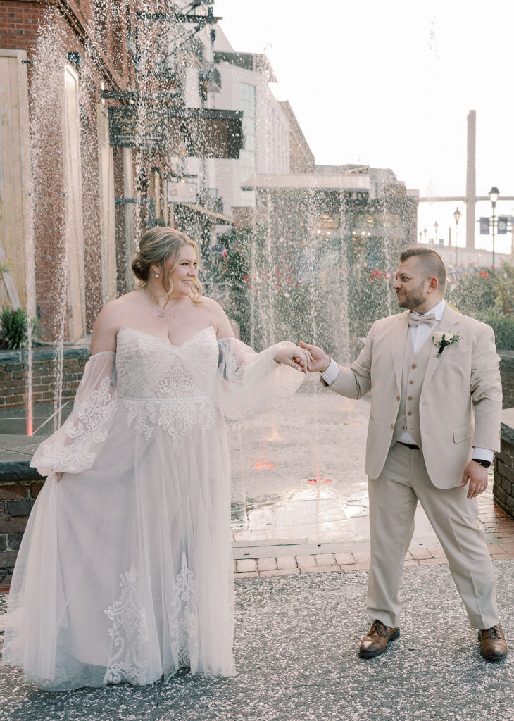 Cute couple at their dream bridal portraits