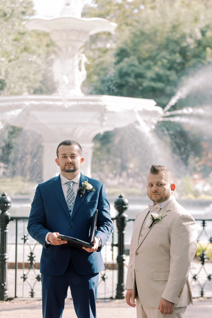 picture of the groom watching the bride walk down the aisle 