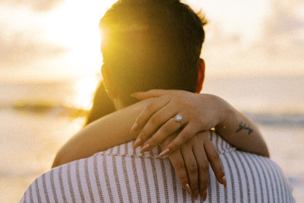 stunning closeup shot of the engagement ring