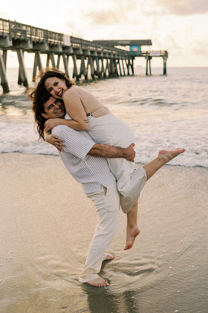 cute couple at their dream proposal 