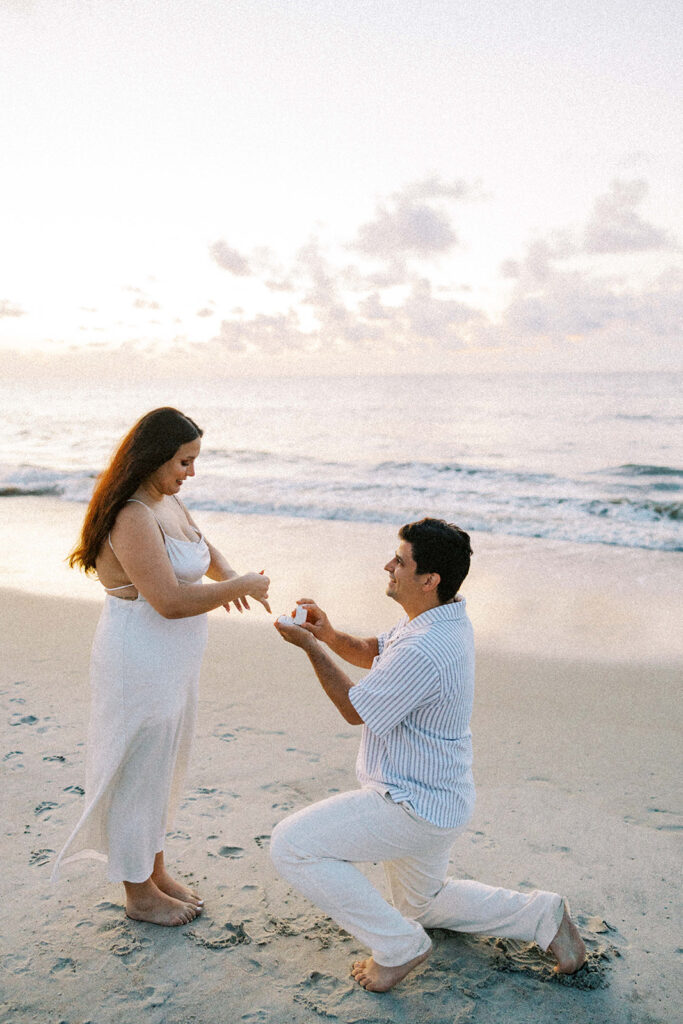 cute couple at their dream surprise proposal