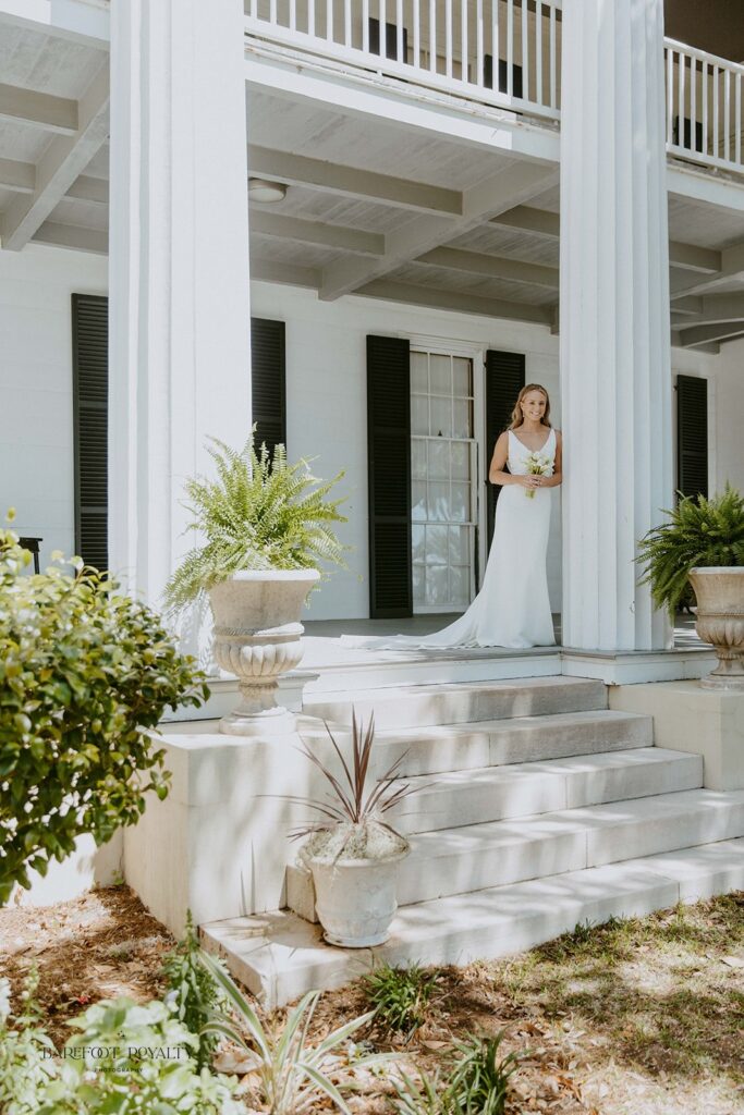cute picture of the bride at her dream wedding