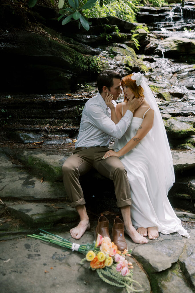 Love in the Mountains: A North Georgia Elopement at Minnehaha Falls