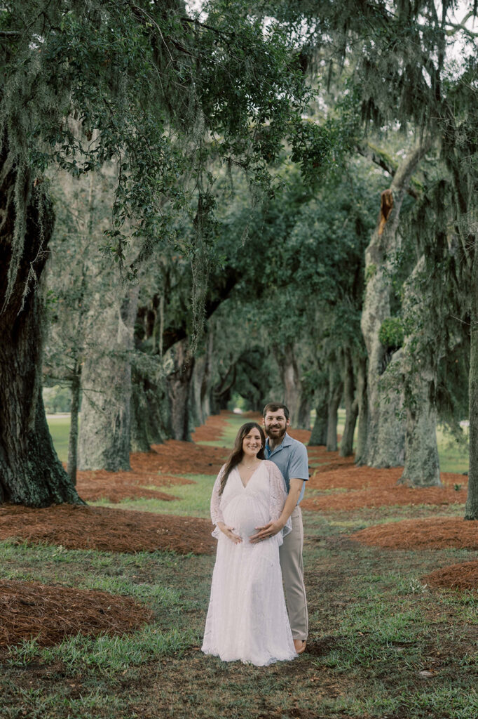  couple posing for the camera during their photoshoot