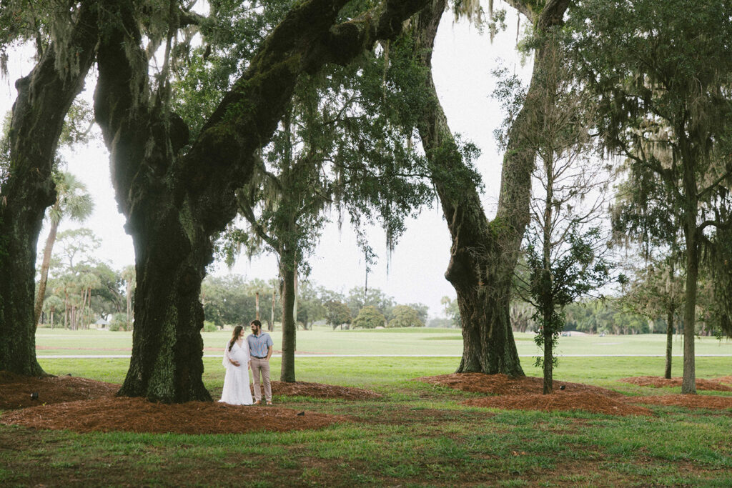 A St. Simons Island Love Story: Romantic Georgia Maternity Session Beneath the Oaks