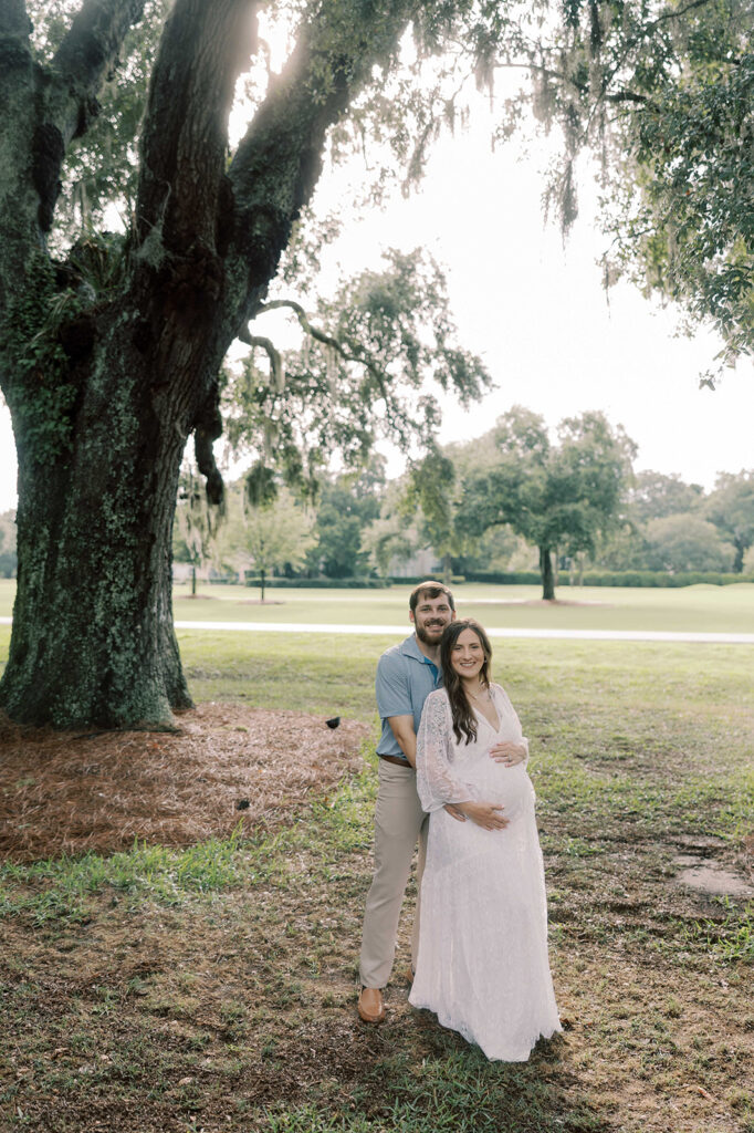 happy couple at their golden hour session