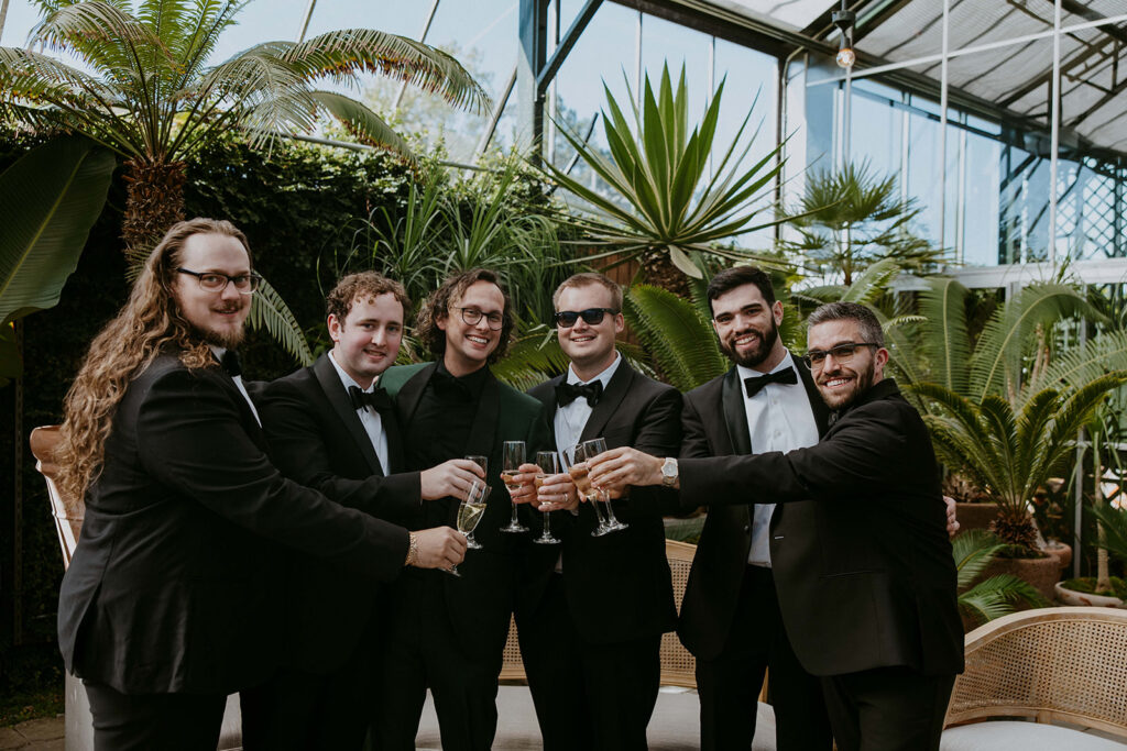 Picture of the groom and his friends