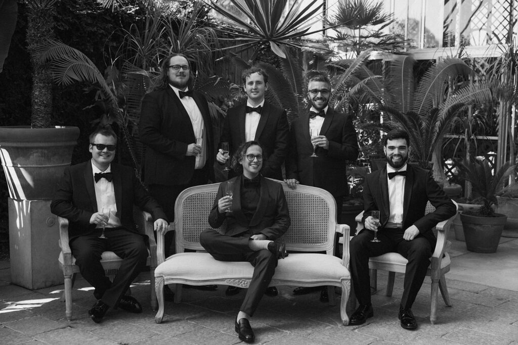 Picture of the groom and the groomsmen