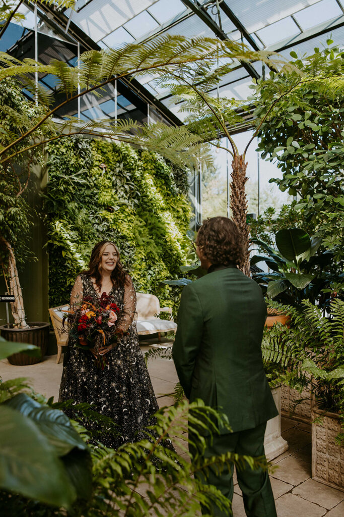A Moody Celestial Garden Wedding at Planterra Conservatory in Michigan