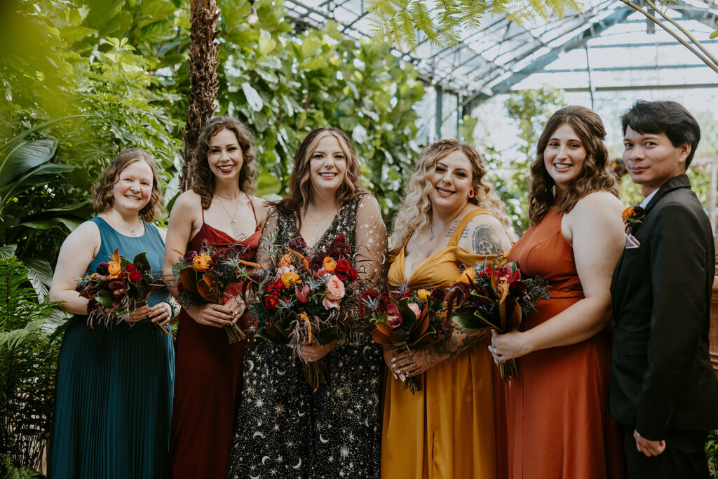 picture of the bride and her friends