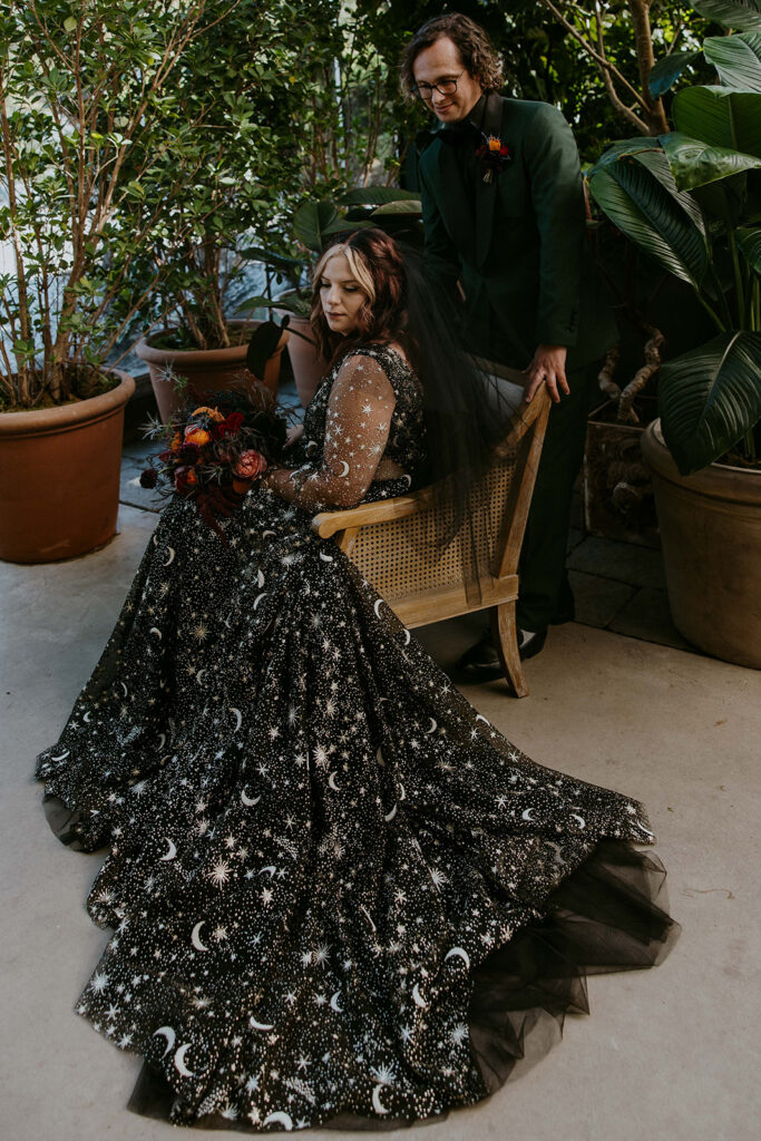 Portrait of the bride and groom