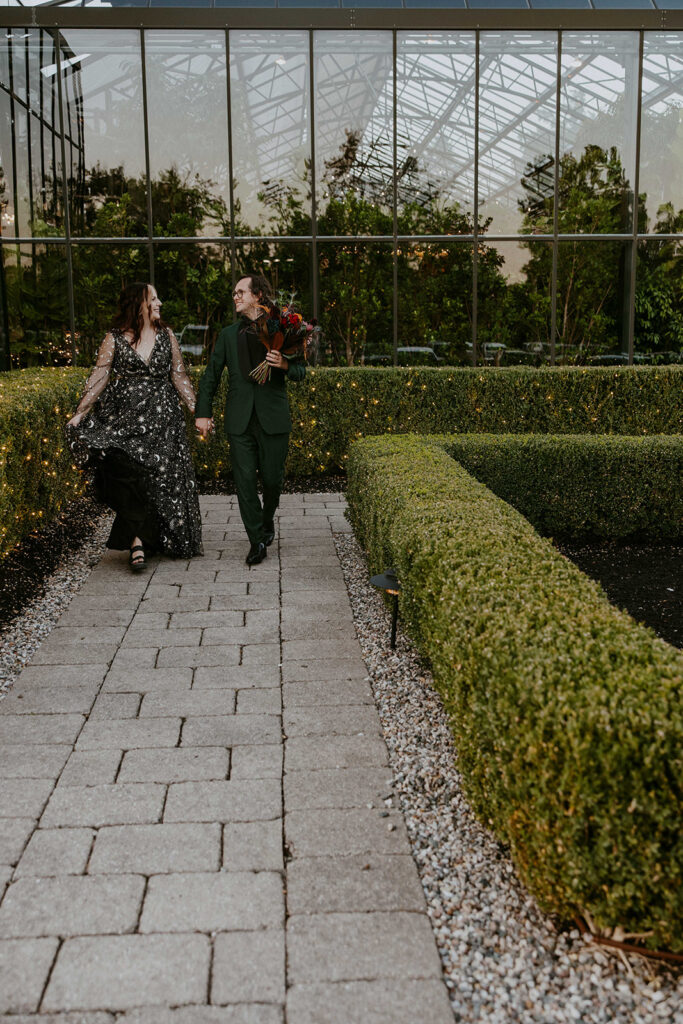 A Moody Celestial Garden Wedding at Planterra Conservatory in Michigan