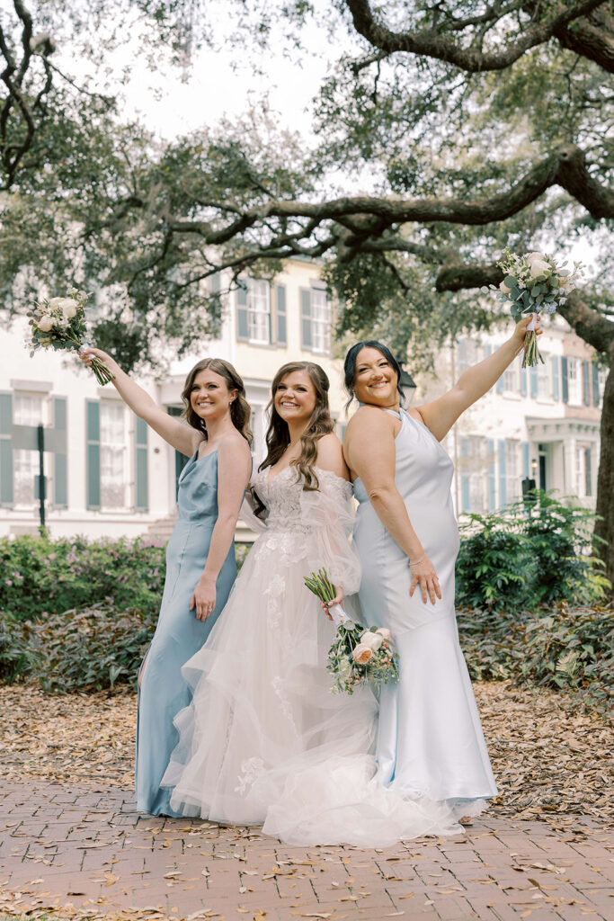 fun portraits of the bride and her friends