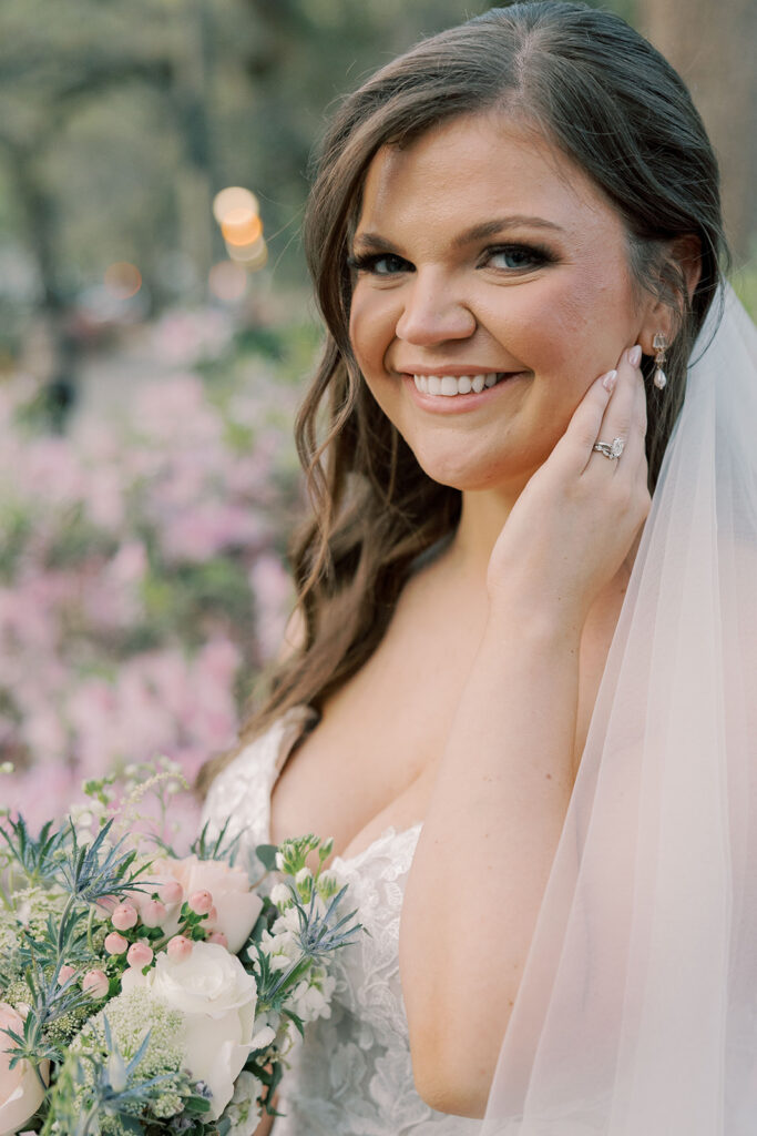 stunning picture of the bride after her ceremony
