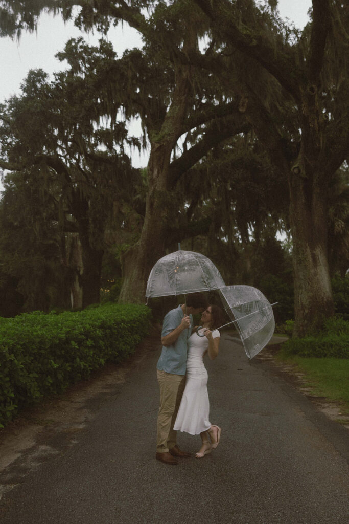Cute couple at their romantic photoshoot