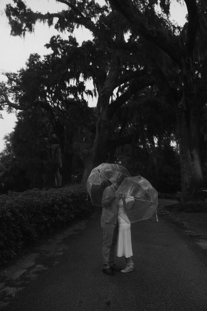 Chloe & Parker’s Romantic Isle of Hope Engagement Session in the Rain