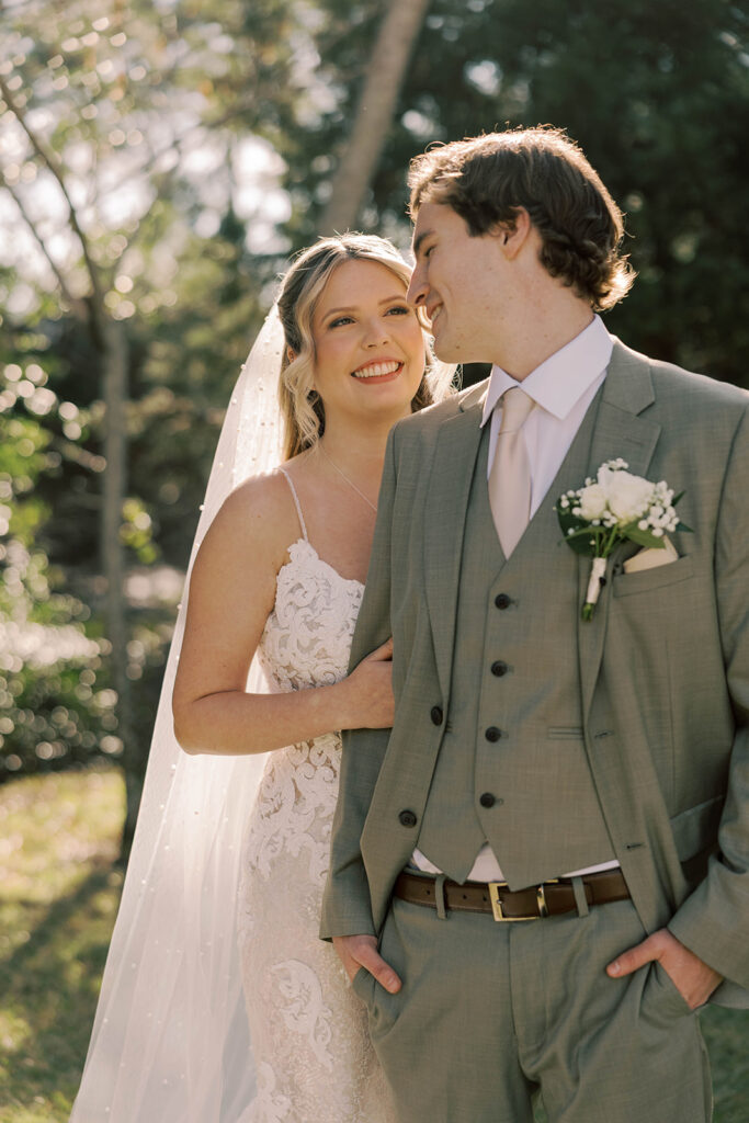 Golden hour bridal portraits