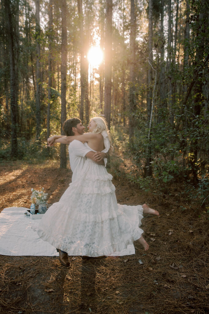 golden hour couple session in savannah