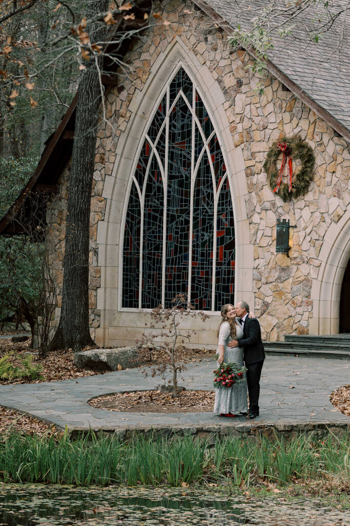 fun bridal portraits at the winter wedding