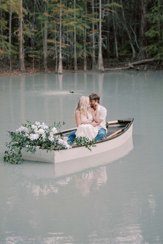 Mallory & Sam's Whimsical Chande Pines Engagement Session at Sunrise