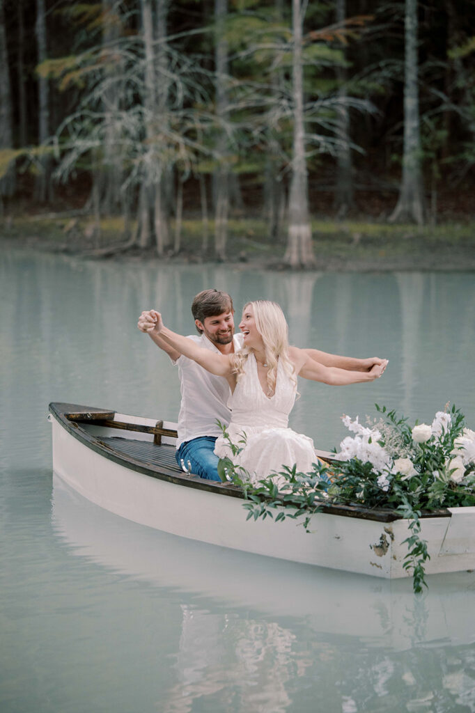 couple playing during their photoshoot