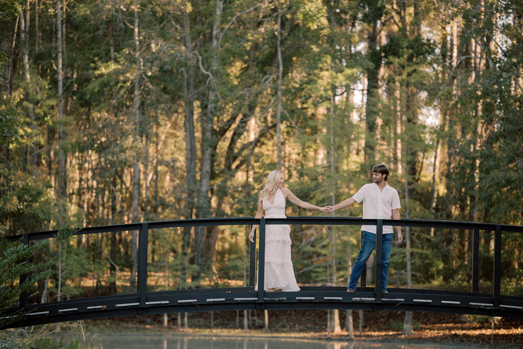 Mallory & Sam's Whimsical Chande Pines Engagement Session at Sunrise