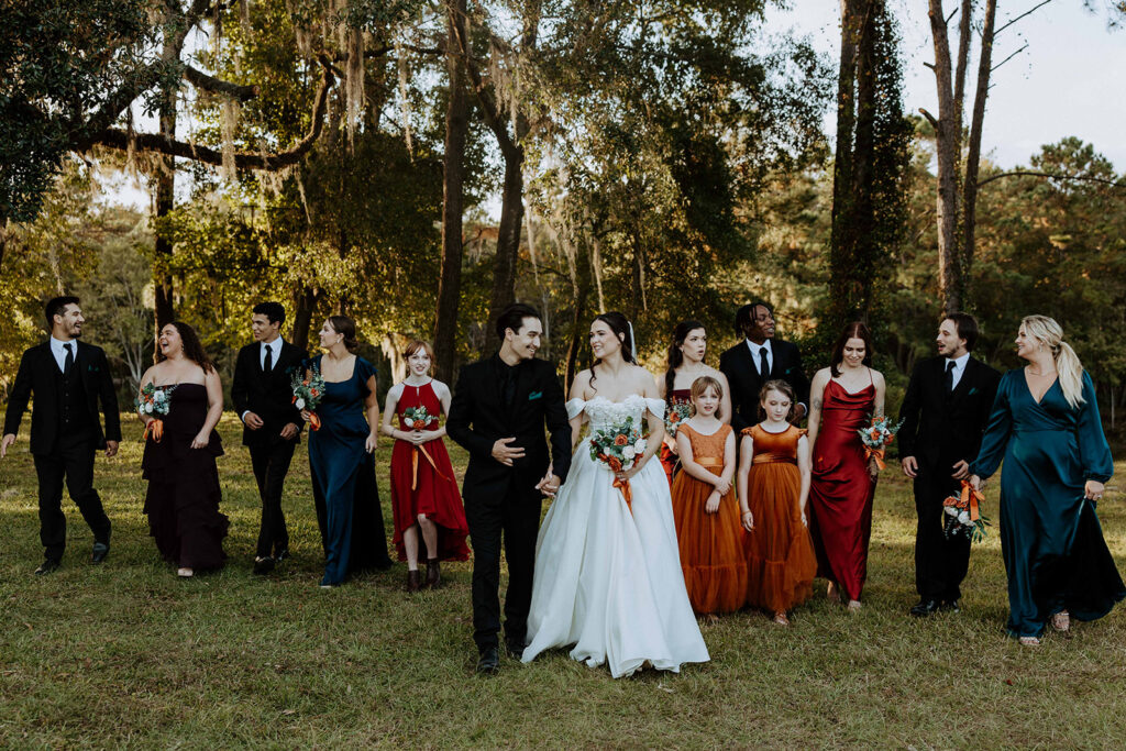 couple at their fun bridal portraits