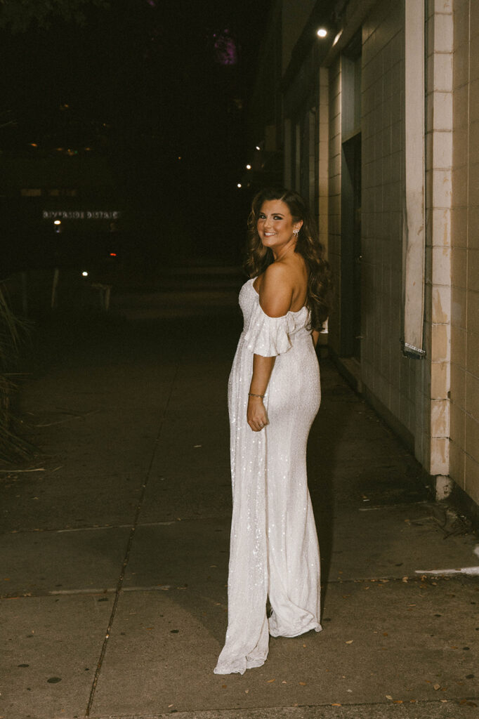 stunning portraits of the bride at her bachelorette party